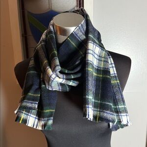 Cisco Plaid Vintage 100% Merino Wool Winter Scarf
